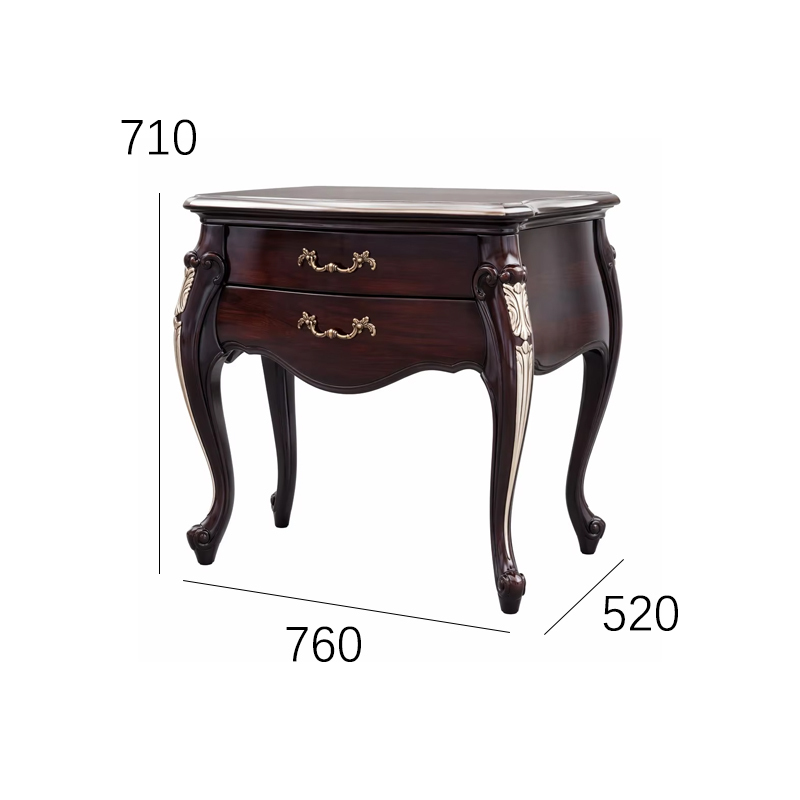Valence Heritage Silver-Accented Nightstand | Luxury French Classical Bedside Cabinet - EKAR,EKAR FURNITURE CO.,LTD,Valence Heritage Silver-Accented Nightstand | Luxury French Classical Bedside Cabinet - EKAR,foshan furniture factory,custom Furniture factory,china furniture factory