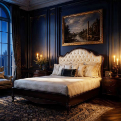 Majestic Heirloom Tufted Master Bed | Luxury French Classical Mahogany Bedroom Furniture - EKAR,EKAR FURNITURE CO.,LTD,Majestic Heirloom Tufted Master Bed | Luxury French Classical Mahogany Bedroom Furniture - EKAR,foshan furniture factory,custom Furniture factory,china furniture factory