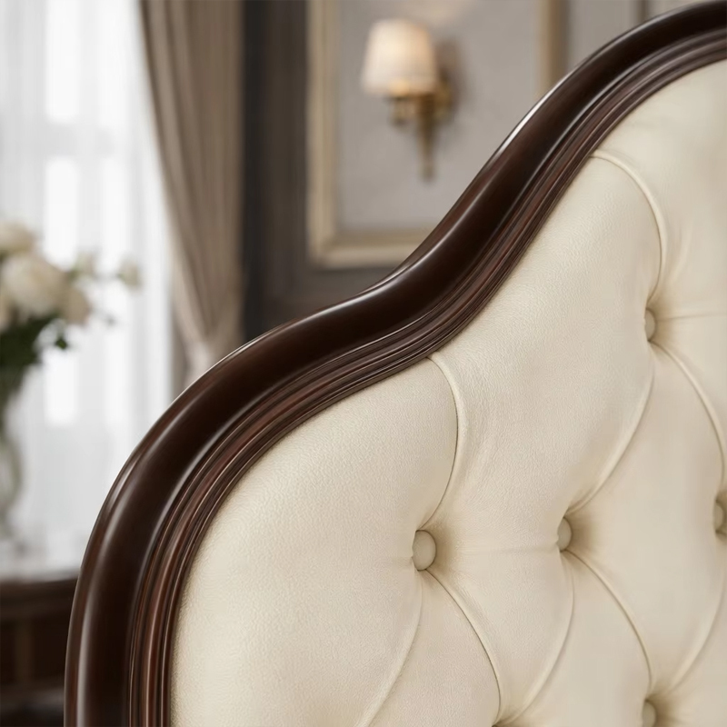 Majestic Heirloom Tufted Master Bed | Luxury French Classical Mahogany Bedroom Furniture - EKAR,EKAR FURNITURE CO.,LTD,Majestic Heirloom Tufted Master Bed | Luxury French Classical Mahogany Bedroom Furniture - EKAR,foshan furniture factory,custom Furniture factory,china furniture factory