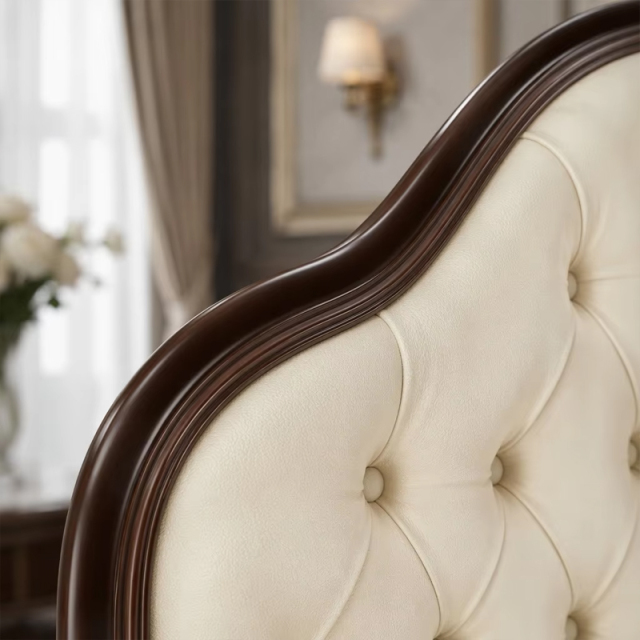 Majestic Heirloom Tufted Master Bed | Luxury French Classical Mahogany Bedroom Furniture - EKAR,EKAR FURNITURE CO.,LTD,Majestic Heirloom Tufted Master Bed | Luxury French Classical Mahogany Bedroom Furniture - EKAR,foshan furniture factory,custom Furniture factory,china furniture factory