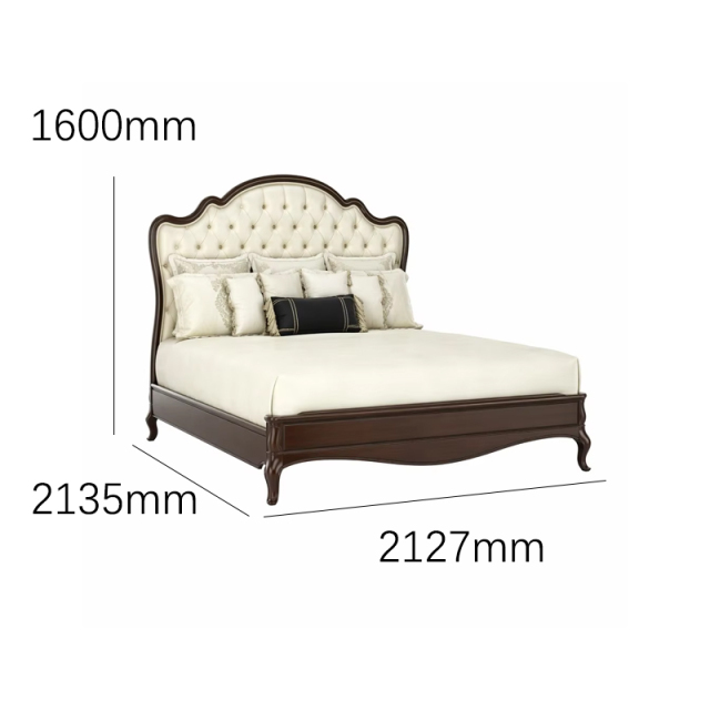 Majestic Heirloom Tufted Master Bed | Luxury French Classical Mahogany Bedroom Furniture - EKAR,EKAR FURNITURE CO.,LTD,Majestic Heirloom Tufted Master Bed | Luxury French Classical Mahogany Bedroom Furniture - EKAR,foshan furniture factory,custom Furniture factory,china furniture factory