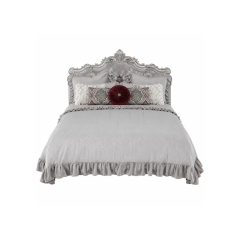 Versailles Argento Imperial Master Bed | Luxury French Classical Silver-Gilded Furniture - EKAR EK-MS-3008A58K,EKAR FURNITURE CO.,LTD,Versailles Argento Imperial Master Bed | Luxury French Classical Silver-Gilded Furniture - EKAR EK-MS-3008A58K,foshan furniture factory,custom Furniture factory,china furniture factory