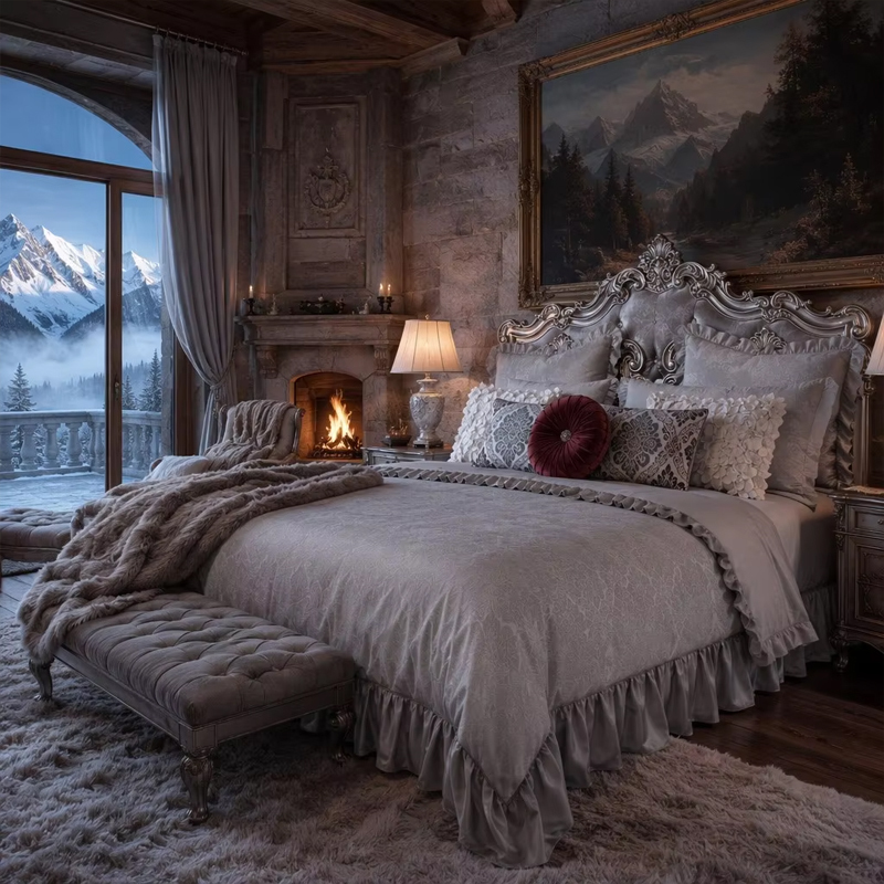 Versailles Argento Imperial Master Bed | Luxury French Classical Silver-Gilded Furniture - EKAR EK-MS-3008A58K,EKAR FURNITURE CO.,LTD,Versailles Argento Imperial Master Bed | Luxury French Classical Silver-Gilded Furniture - EKAR EK-MS-3008A58K,foshan furniture factory,custom Furniture factory,china furniture factory