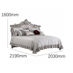 Versailles Argento Imperial Master Bed | Luxury French Classical Silver-Gilded Furniture - EKAR EK-MS-3008A58K,EKAR FURNITURE CO.,LTD,Versailles Argento Imperial Master Bed | Luxury French Classical Silver-Gilded Furniture - EKAR EK-MS-3008A58K,foshan furniture factory,custom Furniture factory,china furniture factory