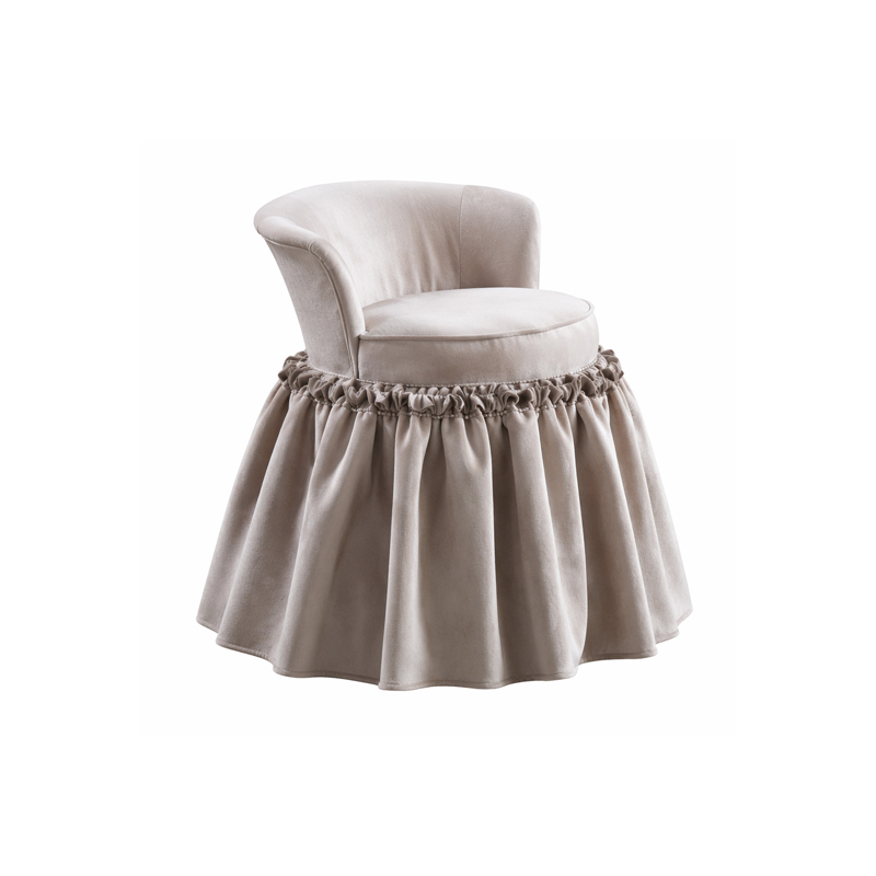 Seraphina Pearl Velvet Vanity Stool | Luxury Neoclassical Dressing Chair - EKAR,EKAR FURNITURE CO.,LTD,Seraphina Pearl Velvet Vanity Stool | Luxury Neoclassical Dressing Chair - EKAR,foshan furniture factory,custom Furniture factory,china furniture factory