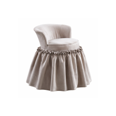 Seraphina Pearl Velvet Vanity Stool | Luxury Neoclassical Dressing Chair - EKAR,EKAR FURNITURE CO.,LTD,Seraphina Pearl Velvet Vanity Stool | Luxury Neoclassical Dressing Chair - EKAR,foshan furniture factory,custom Furniture factory,china furniture factory