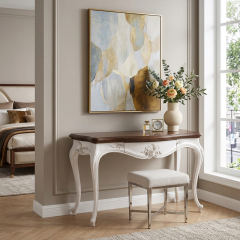 Aurelia Heritage Serpentine Vanity Table | Luxury French Neoclassical Dressing Console - EKAR,EKAR FURNITURE CO.,LTD,Aurelia Heritage Serpentine Vanity Table | Luxury French Neoclassical Dressing Console - EKAR,foshan furniture factory,custom Furniture factory,china furniture factory
