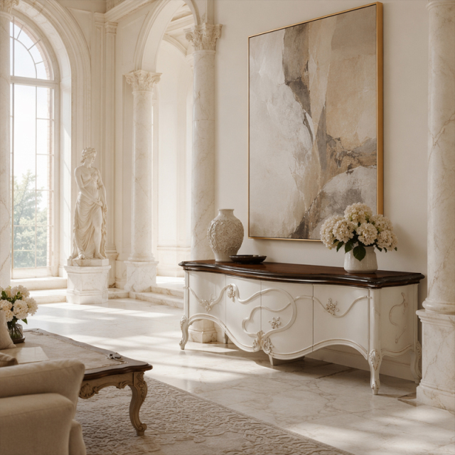Valence Heritage Floral Media Console | Luxury French Classical TV Stand - EKAR,MY SHOP,Valence Heritage Floral Media Console | Luxury French Classical TV Stand - EKAR,foshan furniture factory,custom Furniture factory,china furniture factory