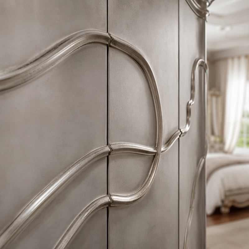 Valence Argento Floral Armoire | Luxury French Classical Silver Four-Door Wardrobe - EKAR,EKAR FURNITURE CO.,LTD,Valence Argento Floral Armoire | Luxury French Classical Silver Four-Door Wardrobe - EKAR,foshan furniture factory,custom Furniture factory,china furniture factory