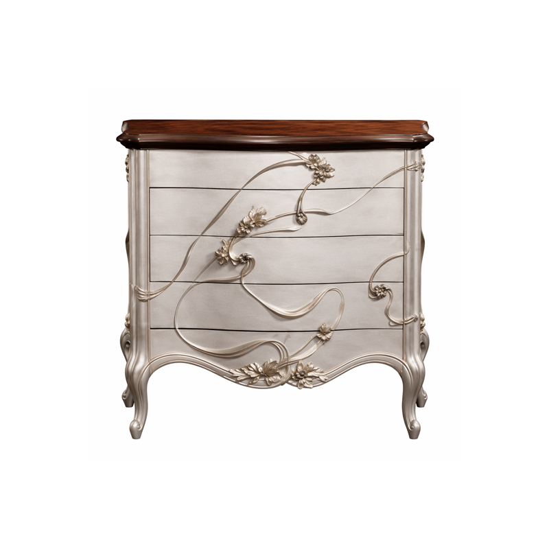 Valence Argento Floral Chest of Drawers | Luxury French Classical Silver Dresser - EKAR,EKAR FURNITURE CO.,LTD,Valence Argento Floral Chest of Drawers | Luxury French Classical Silver Dresser - EKAR,foshan furniture factory,custom Furniture factory,china furniture factory