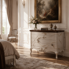 Valence Argento Floral Chest of Drawers | Luxury French Classical Silver Dresser - EKAR,EKAR FURNITURE CO.,LTD,Valence Argento Floral Chest of Drawers | Luxury French Classical Silver Dresser - EKAR,foshan furniture factory,custom Furniture factory,china furniture factory