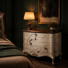 Valence Argento Floral Chest of Drawers | Luxury French Classical Silver Dresser - EKAR,EKAR FURNITURE CO.,LTD,Valence Argento Floral Chest of Drawers | Luxury French Classical Silver Dresser - EKAR,foshan furniture factory,custom Furniture factory,china furniture factory