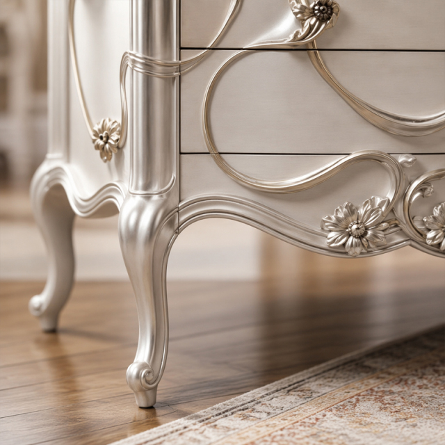 Valence Argento Floral Chest of Drawers | Luxury French Classical Silver Dresser - EKAR,EKAR FURNITURE CO.,LTD,Valence Argento Floral Chest of Drawers | Luxury French Classical Silver Dresser - EKAR,foshan furniture factory,custom Furniture factory,china furniture factory