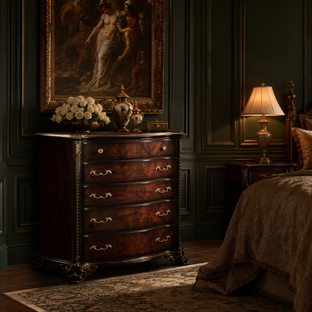 Regency Heirloom Bow-Front Chest of Drawers | Luxury French Classical Mahogany Dresser - EKAR FURNITURE,EKAR FURNITURE CO.,LTD,Regency Heirloom Bow-Front Chest of Drawers | Luxury French Classical Mahogany Dresser - EKAR FURNITURE,foshan furniture factory,custom Furniture factory,china furniture factory