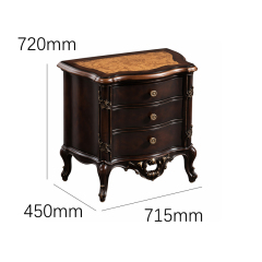 Chateau Heritage French Classical Nightstand | Luxury Hand-Carved Bedside Cabinet - EKAR,EKAR FURNITURE CO.,LTD,Chateau Heritage French Classical Nightstand | Luxury Hand-Carved Bedside Cabinet - EKAR,foshan furniture factory,custom Furniture factory,china furniture factory