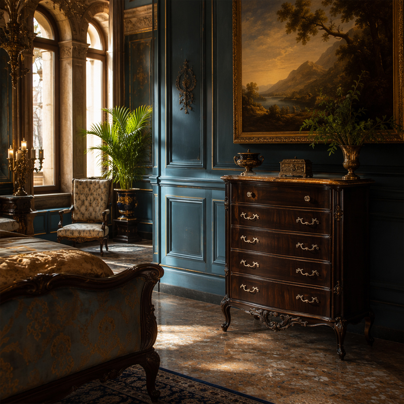 Regency Heritage Hand-Carved Five-Drawer Chest | Luxury French Classical Mahogany Dresser - EKAR FURNITURE,EKAR FURNITURE CO.,LTD,Regency Heritage Hand-Carved Five-Drawer Chest | Luxury French Classical Mahogany Dresser - EKAR FURNITURE,foshan furniture factory,custom Furniture factory,china furniture factory