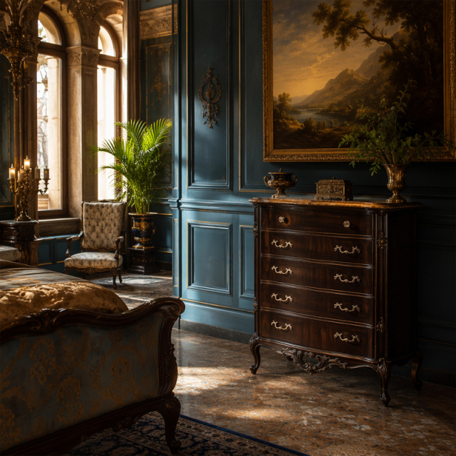 Regency Heritage Hand-Carved Five-Drawer Chest | Luxury French Classical Mahogany Dresser - EKAR FURNITURE,EKAR FURNITURE CO.,LTD,Regency Heritage Hand-Carved Five-Drawer Chest | Luxury French Classical Mahogany Dresser - EKAR FURNITURE,foshan furniture factory,custom Furniture factory,china furniture factory
