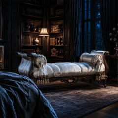 Sovereign Imperial Bed-End Bench | Luxury French Classical Upholstered Master Suite Settee - EKAR,EKAR FURNITURE CO.,LTD,Sovereign Imperial Bed-End Bench | Luxury French Classical Upholstered Master Suite Settee - EKAR,foshan furniture factory,custom Furniture factory,china furniture factory