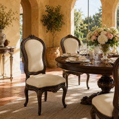 Sovereign Violin-Back Gilded Dining Chair | Luxury French Neoclassical Leather Seating - EKAR FURNITURE,EKAR FURNITURE CO.,LTD,Sovereign Violin-Back Gilded Dining Chair | Luxury French Neoclassical Leather Seating - EKAR FURNITURE,foshan furniture factory,custom Furniture factory,china furniture factory