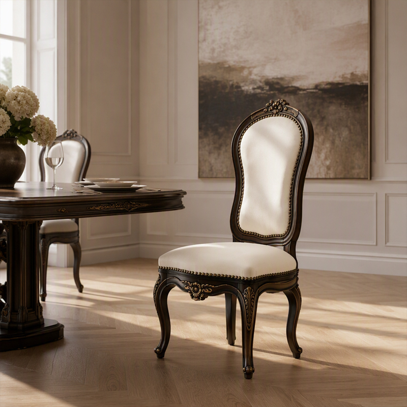 Sovereign Violin-Back Gilded Dining Chair | Luxury French Neoclassical Leather Seating - EKAR FURNITURE,EKAR FURNITURE CO.,LTD,Sovereign Violin-Back Gilded Dining Chair | Luxury French Neoclassical Leather Seating - EKAR FURNITURE,foshan furniture factory,custom Furniture factory,china furniture factory