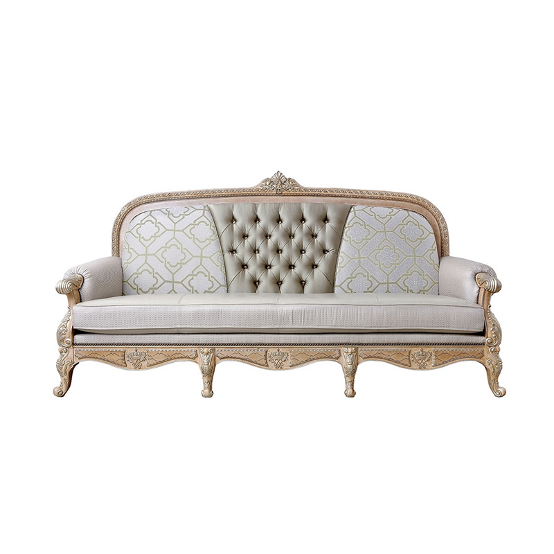 EKAR Genevieve Estate Hand-Carved Wood Sofa with Mixed-Texture Upholstery,EKAR FURNITURE CO.,LTD,EKAR Genevieve Estate Hand-Carved Wood Sofa with Mixed-Texture Upholstery,foshan furniture factory,custom Furniture factory,china furniture factory