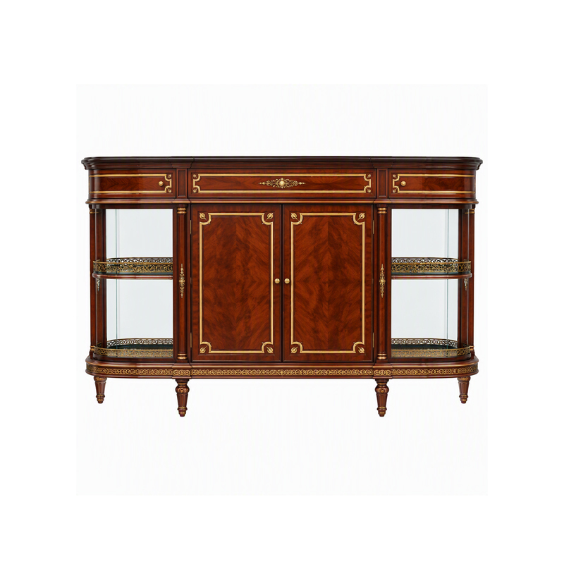 Sovereign Heritage Serpentine Credenza | Luxury French Classical Gold-Accented Sideboard - EKAR FURNITURE,EKAR FURNITURE CO.,LTD,Sovereign Heritage Serpentine Credenza | Luxury French Classical Gold-Accented Sideboard - EKAR FURNITURE,foshan furniture factory,custom Furniture factory,china furniture factory
