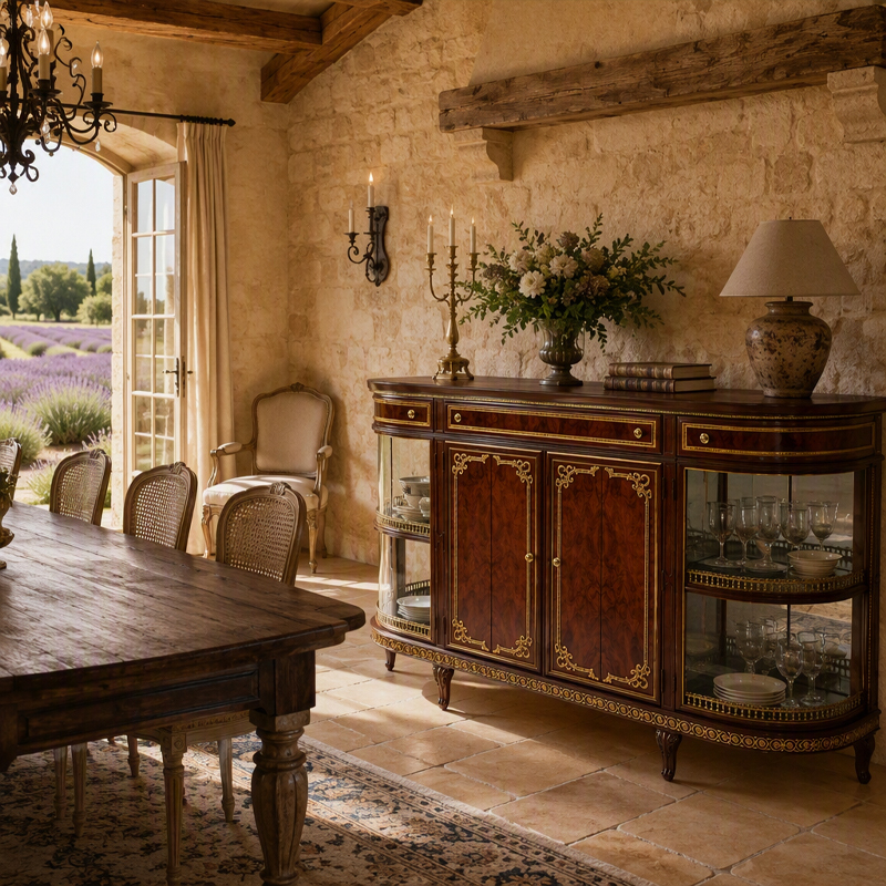 Sovereign Heritage Serpentine Credenza | Luxury French Classical Gold-Accented Sideboard - EKAR FURNITURE,EKAR FURNITURE CO.,LTD,Sovereign Heritage Serpentine Credenza | Luxury French Classical Gold-Accented Sideboard - EKAR FURNITURE,foshan furniture factory,custom Furniture factory,china furniture factory