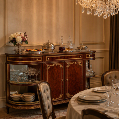 Sovereign Heritage Serpentine Credenza | Luxury French Classical Gold-Accented Sideboard - EKAR FURNITURE,EKAR FURNITURE CO.,LTD,Sovereign Heritage Serpentine Credenza | Luxury French Classical Gold-Accented Sideboard - EKAR FURNITURE,foshan furniture factory,custom Furniture factory,china furniture factory