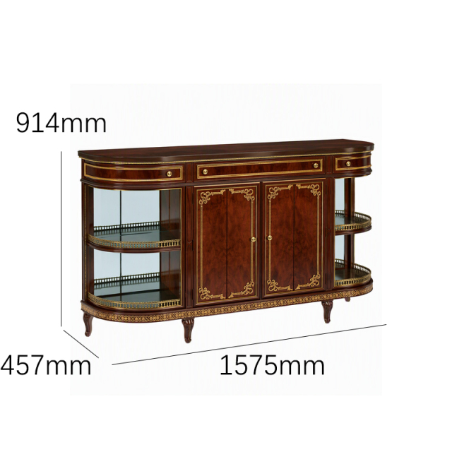 Sovereign Heritage Serpentine Credenza | Luxury French Classical Gold-Accented Sideboard - EKAR FURNITURE,EKAR FURNITURE CO.,LTD,Sovereign Heritage Serpentine Credenza | Luxury French Classical Gold-Accented Sideboard - EKAR FURNITURE,foshan furniture factory,custom Furniture factory,china furniture factory