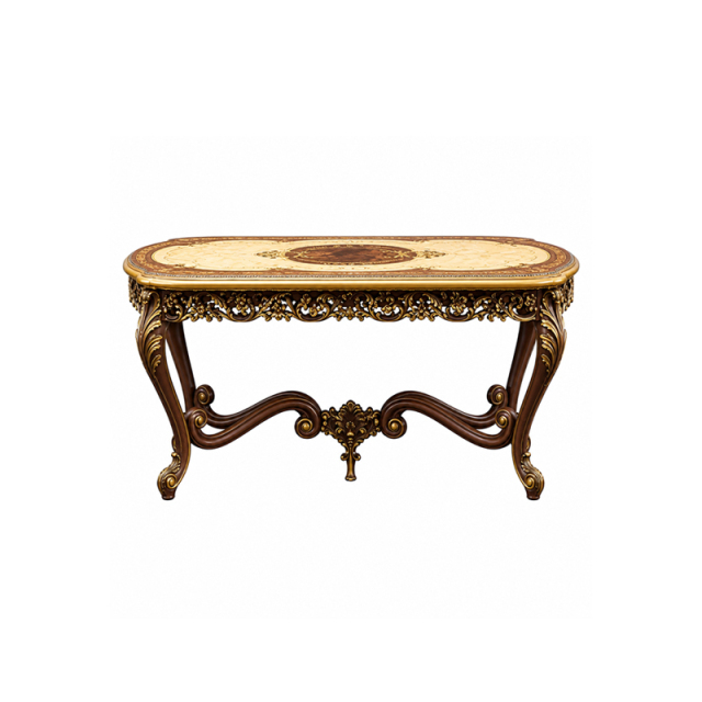 Baroque Medallion Oblong Console Table | Luxury French Classical Gilded Entryway Table - EKAR FURNITURE,EKAR FURNITURE CO.,LTD,Baroque Medallion Oblong Console Table | Luxury French Classical Gilded Entryway Table - EKAR FURNITURE,foshan furniture factory,custom Furniture factory,china furniture factory