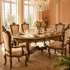 Baroque Medallion Oblong Console Table | Luxury French Classical Gilded Entryway Table - EKAR FURNITURE,EKAR FURNITURE CO.,LTD,Baroque Medallion Oblong Console Table | Luxury French Classical Gilded Entryway Table - EKAR FURNITURE,foshan furniture factory,custom Furniture factory,china furniture factory