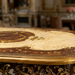 Baroque Medallion Oblong Console Table | Luxury French Classical Gilded Entryway Table - EKAR FURNITURE,EKAR FURNITURE CO.,LTD,Baroque Medallion Oblong Console Table | Luxury French Classical Gilded Entryway Table - EKAR FURNITURE,foshan furniture factory,custom Furniture factory,china furniture factory