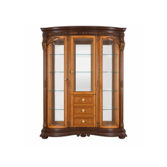 Sovereign Burl-Wood Bow-Front Vitrine | Luxury French Classical Glass Curio Wine Cabinet - EKAR FURNITURE,EKAR FURNITURE CO.,LTD,Sovereign Burl-Wood Bow-Front Vitrine | Luxury French Classical Glass Curio Wine Cabinet - EKAR FURNITURE,foshan furniture factory,custom Furniture factory,china furniture factory