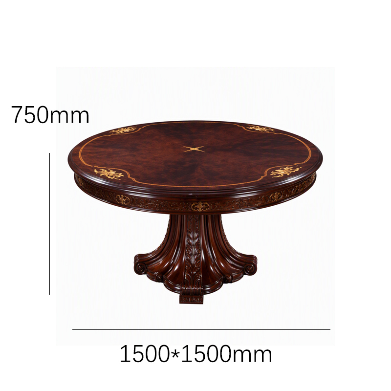 Regency Aurelian Round Pedestal Dining Table | Luxury French Classical Floral Marquetry - EKAR FURNITURE,EKAR FURNITURE CO.,LTD,Regency Aurelian Round Pedestal Dining Table | Luxury French Classical Floral Marquetry - EKAR FURNITURE,foshan furniture factory,custom Furniture factory,china furniture factory