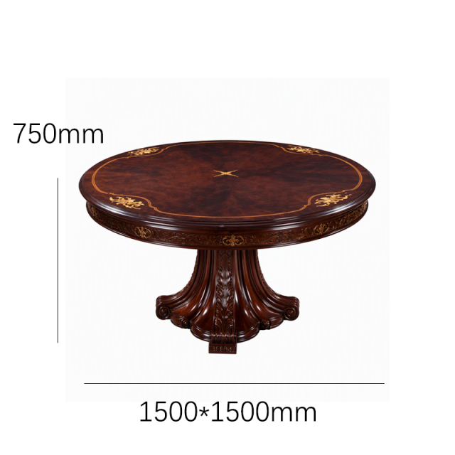 Regency Aurelian Round Pedestal Dining Table | Luxury French Classical Floral Marquetry - EKAR FURNITURE,EKAR FURNITURE CO.,LTD,Regency Aurelian Round Pedestal Dining Table | Luxury French Classical Floral Marquetry - EKAR FURNITURE,foshan furniture factory,custom Furniture factory,china furniture factory