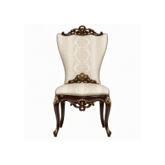 Baroque Medallion Damask Dining Chair | Luxury French Classical Gilded Side Chair - EKAR FURNITURE,EKAR FURNITURE CO.,LTD,Baroque Medallion Damask Dining Chair | Luxury French Classical Gilded Side Chair - EKAR FURNITURE,foshan furniture factory,custom Furniture factory,china furniture factory