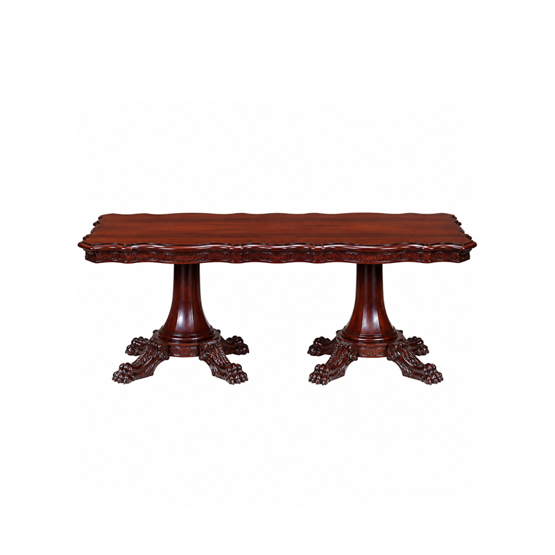 Regency Serpentine Double-Pedestal Dining Table | Luxury French Classical Claw-Foot Table - EKAR FURNITURE,EKAR FURNITURE CO.,LTD,Regency Serpentine Double-Pedestal Dining Table | Luxury French Classical Claw-Foot Table - EKAR FURNITURE,foshan furniture factory,custom Furniture factory,china furniture factory
