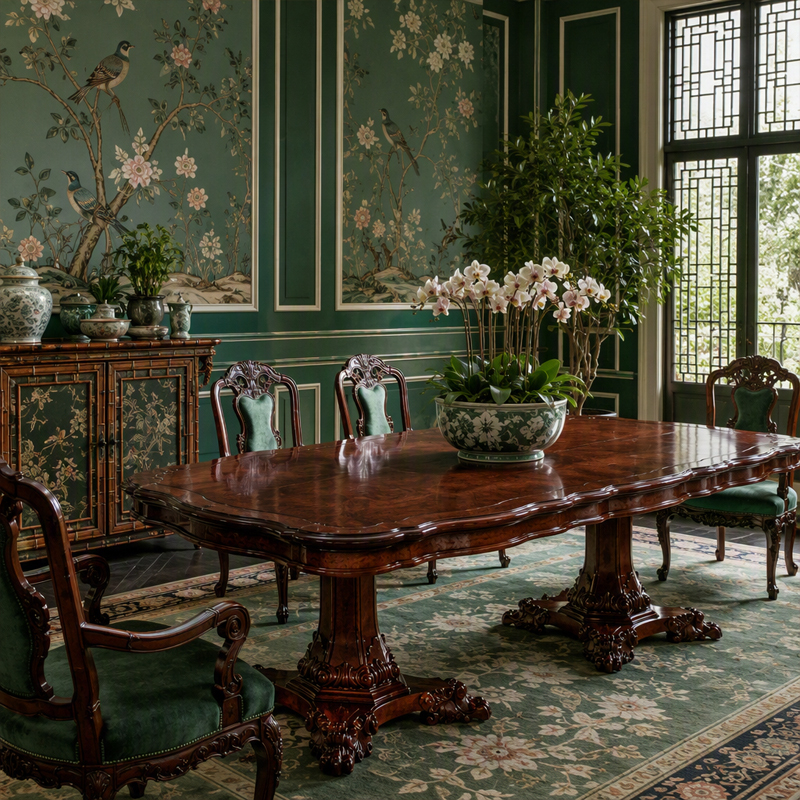 Regency Serpentine Double-Pedestal Dining Table | Luxury French Classical Claw-Foot Table - EKAR FURNITURE,EKAR FURNITURE CO.,LTD,Regency Serpentine Double-Pedestal Dining Table | Luxury French Classical Claw-Foot Table - EKAR FURNITURE,foshan furniture factory,custom Furniture factory,china furniture factory