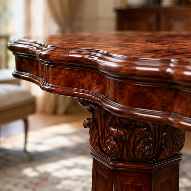 Regency Serpentine Double-Pedestal Dining Table | Luxury French Classical Claw-Foot Table - EKAR FURNITURE,EKAR FURNITURE CO.,LTD,Regency Serpentine Double-Pedestal Dining Table | Luxury French Classical Claw-Foot Table - EKAR FURNITURE,foshan furniture factory,custom Furniture factory,china furniture factory