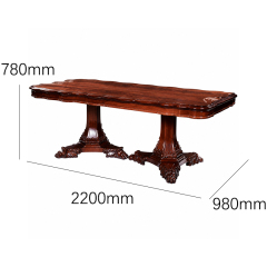 Regency Serpentine Double-Pedestal Dining Table | Luxury French Classical Claw-Foot Table - EKAR FURNITURE,EKAR FURNITURE CO.,LTD,Regency Serpentine Double-Pedestal Dining Table | Luxury French Classical Claw-Foot Table - EKAR FURNITURE,foshan furniture factory,custom Furniture factory,china furniture factory