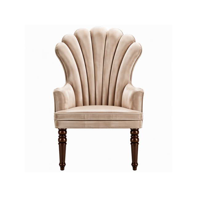 Aurelia Shell-Back Satin Dining Chair | Luxury French Classical Fan-Back Seating - EKAR FURNITURE,EKAR FURNITURE CO.,LTD,Aurelia Shell-Back Satin Dining Chair | Luxury French Classical Fan-Back Seating - EKAR FURNITURE,foshan furniture factory,custom Furniture factory,china furniture factory