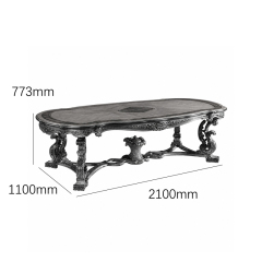 Baroque Medallion Oval Dining Table | Luxury French Classical Sunburst Marquetry Table - EKAR FURNITURE,EKAR FURNITURE CO.,LTD,Baroque Medallion Oval Dining Table | Luxury French Classical Sunburst Marquetry Table - EKAR FURNITURE,foshan furniture factory,custom Furniture factory,china furniture factory