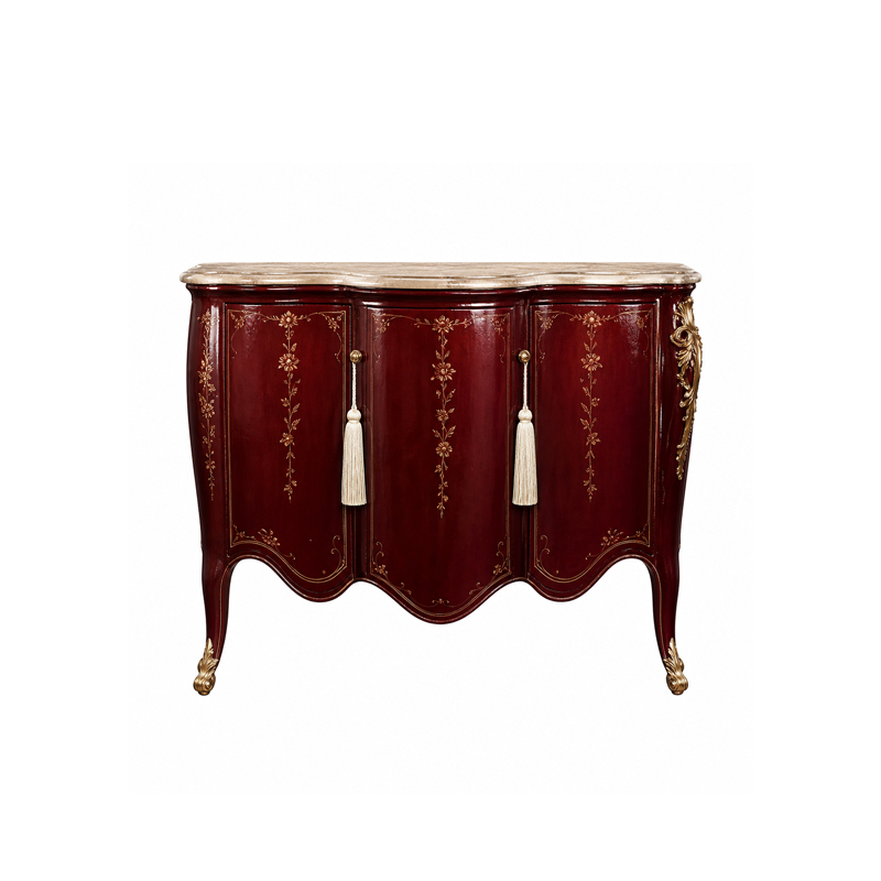 Burgundy Bombe Marquetry Credenza | Luxury French Classical Gilt Marble-Top Sideboard - EKAR FURNITURE,EKAR FURNITURE CO.,LTD,Burgundy Bombe Marquetry Credenza | Luxury French Classical Gilt Marble-Top Sideboard - EKAR FURNITURE,foshan furniture factory,custom Furniture factory,china furniture factory