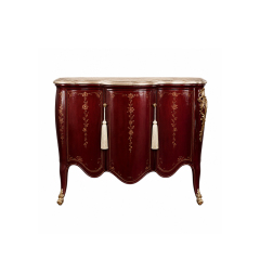 Burgundy Bombe Marquetry Credenza | Luxury French Classical Gilt Marble-Top Sideboard - EKAR FURNITURE,EKAR FURNITURE CO.,LTD,Burgundy Bombe Marquetry Credenza | Luxury French Classical Gilt Marble-Top Sideboard - EKAR FURNITURE,foshan furniture factory,custom Furniture factory,china furniture factory