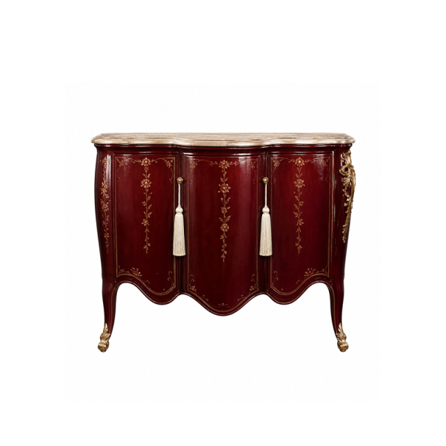 Burgundy Bombe Marquetry Credenza | Luxury French Classical Gilt Marble-Top Sideboard - EKAR FURNITURE,EKAR FURNITURE CO.,LTD,Burgundy Bombe Marquetry Credenza | Luxury French Classical Gilt Marble-Top Sideboard - EKAR FURNITURE,foshan furniture factory,custom Furniture factory,china furniture factory