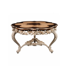 Chateau Rose Quatrefoil Dining Table | Luxury Classical Ivory & Gilded Carved Center Table - EKAR,EKAR FURNITURE CO.,LTD,Chateau Rose Quatrefoil Dining Table | Luxury Classical Ivory & Gilded Carved Center Table - EKAR,foshan furniture factory,custom Furniture factory,china furniture factory