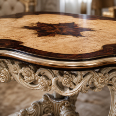 Chateau Rose Quatrefoil Dining Table | Luxury Classical Ivory & Gilded Carved Center Table - EKAR,EKAR FURNITURE CO.,LTD,Chateau Rose Quatrefoil Dining Table | Luxury Classical Ivory & Gilded Carved Center Table - EKAR,foshan furniture factory,custom Furniture factory,china furniture factory