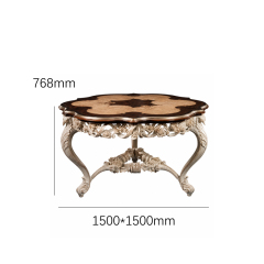 Chateau Rose Quatrefoil Dining Table | Luxury Classical Ivory & Gilded Carved Center Table - EKAR,EKAR FURNITURE CO.,LTD,Chateau Rose Quatrefoil Dining Table | Luxury Classical Ivory & Gilded Carved Center Table - EKAR,foshan furniture factory,custom Furniture factory,china furniture factory