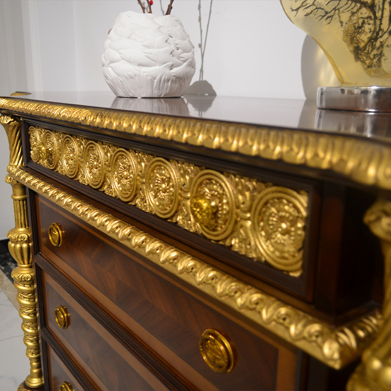 American Empire Breakfront Commode | Luxury Classical Parquetry Sideboard with Gilded Columns,EKAR FURNITURE CO.,LTD,American Empire Breakfront Commode | Luxury Classical Parquetry Sideboard with Gilded Columns,foshan furniture factory,custom Furniture factory,china furniture factory