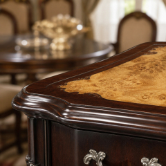 American Empire Bow-Front Sideboard | Luxury Classical Inlaid Dining Buffet with Silver Hardware - EKAR,EKAR FURNITURE CO.,LTD,American Empire Bow-Front Sideboard | Luxury Classical Inlaid Dining Buffet with Silver Hardware - EKAR,foshan furniture factory,custom Furniture factory,china furniture factory